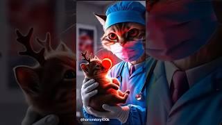 Rudolph The Red Nose Reincat Saves Christmas!!!#shortstory #christmas #cats#viral#aicat#hybrid