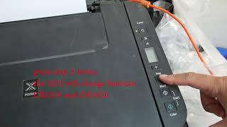 Canon printer G2010 how to enter service mode and clear ink waste counter error 5B00 ซับหมึกเต็ม