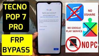 Tecno Pop 7/Pop 7 Pro Frp Bypass Without Pc Android 12 | Tecno BF6, BF7 Google Account Bypass 2024