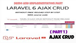  Laravel 6 Ajax Crud with No Page Reload ( with Source Code ) Part 1