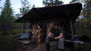 AN OLD HUT. NEW OVEN AND DOORS. I BROUGHT A BOAT WITH AN ENGINE. Fishing.