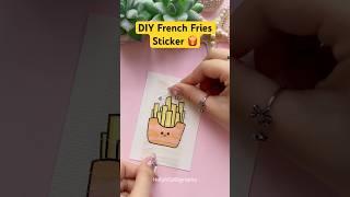 DIY French Fries Mini Sticker  #shorts #halyncalligraphy #sticker