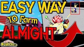 HOW TO FARM ALMIGHT WITHOUT TAKING ANY DAMAGE!?|BOKU NO ROBLOX REMASTERED!? | ROBLOX |