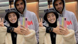 Our FAMOUS couple shared a selfie in the elevator @ Neslihan Atagül Kadir Doglu @