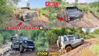 Last obstacle mai sab gaadiyan damage ho gyi | Why pickup trucks failed in offroading 