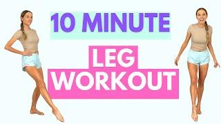 10 Minute Leg Toning Workout - No Equipment, No Repeat | At Home Thigh Toning Routine
