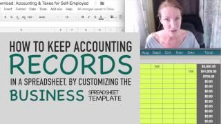 How To Keep Accounting Records In a Spreadsheet (By Customizing the Biz Spreadsheet Template!)