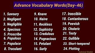 Advanced Vocabulary Words(Day-46)// English to Rohingya