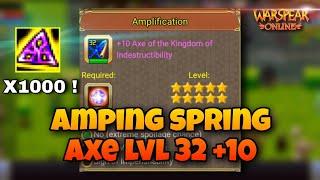 Amping Spring Axe lvl 32 +10 - Warspear Online