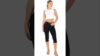 Black  #3quarter #4u #Capri #jeggings #shop #fashion #shoponline #Stretchy #stretchjeans