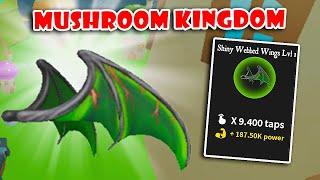 New Update! Mushroom Kingdoom World + New Gear Dragon Wings in Tapping Simulator! [Roblox]