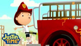 Trucks and Trains!  6 FULL EPISODES  Justin Time