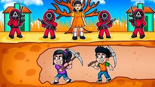 CONSTRUIMOS UNA BASE SECRETA PARA SOBREVIVIR A EL JUEGO DEL CALAMAR 2| SQUID GAME TEAMWORK | ADRI SF