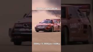 The insane 800Hp SAAB 9-3 Pikes Peak 