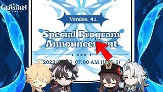 CONFIRMED!! HOYOVERSE Revealed Version 4.1 Special Program And 300 PRIMOGEMS Code - Genshin Impact