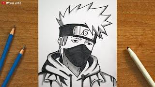 Easy Anime Drawing || How to Draw Kakashi step-by-step || Easy Drawing Tutorial for Beginners