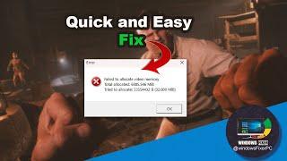 Fix "Failed to Allocate Video Memory" in Indiana Jones and the Great Circle (Easy Fix!)