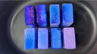 Indigo dyed gym chalk blocks | Satisfying ASMR | Sleep Aid