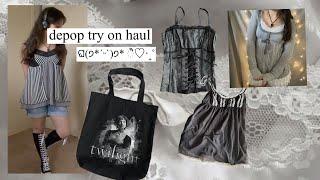 depop online thrift haul + try on (alt grunge coquette emo misa amane nana y2k dolly twilight) 