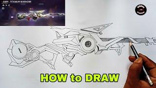 Free Fire AWM Titanium warhorn  free fire gun drawing/ titanium free fire evo gun drawing