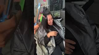 How to do a sew in with leave out in 20 seconds.  Using kinky straight hair from go naked hair