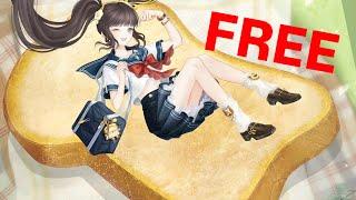 FREE Late anime girl with bread in her mouth⭐ Love Nikki