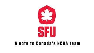 SFU Athletics: A message to Canada's NCAA team