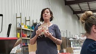 Lia Griffith Gives A Flower Demo!! Paper flower how to crape paper flower