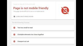 Search console issue: text is too small, clickable elements too close together mobile usability