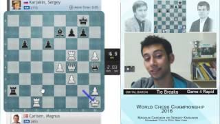 GM Tal Baron, Chess Orgasm - Magnus Carlsen vs. Sergey Karjakin, last move of the match...