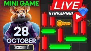 28 October Hamster Kombat Mini game Puzzle Today (Solved) Live | #livestream #hamstercombat