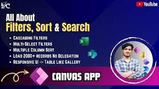 Load 2000+ Records, Filter, Search & Sort Data in One Canvas App Tutorial