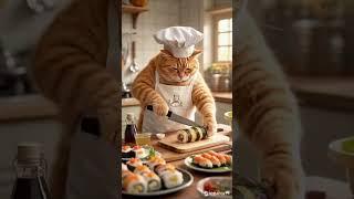 "Sushi Feast! Farm Cat Catches, Cooks & Devours His Fresh Catch!"