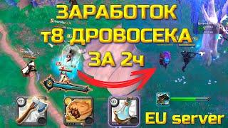 ЗАРАБОТОК т8 ДРОВОСЕКА ЗА 2ч НА ЕВРОПЕЙСКОМ СЕРВЕРЕ | ALBION ONLINE | EU SERVER | GATHERING