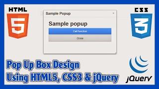 How to Create Custom Pop Up Box Using HTML5, CSS3 & jQuery | jQuery Animated Popup Box Tutorial