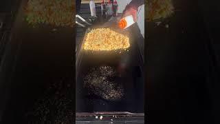 FRIED RICE!  Steak, Chicken, Shrimp on Traeger Flatrock #friedrice #griddle #3piecesofpecan