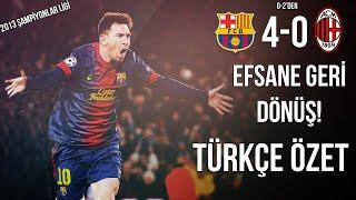 Barcelona 4-0 Milan | 2013 Şampiyonlar Ligi | Türkçe Özet • HD