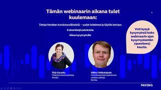 Digiwebinaari: Tunnistautuminen – miten ja missä käytän pankkitunnuksiani?| Nordea Pankki 18.3.2021