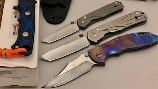 Items for Sale:  Chris Reeve Professional Solider/Sebenza Regular NICA, Hinderer XM-18, Tuff Writer
