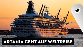 Die MS ARTANIA geht auf Weltreise ️ Verabschiedung Live aus dem Hamburger Hafen