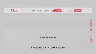 Animated Header Menu in Elementor | Elementor Tutorial