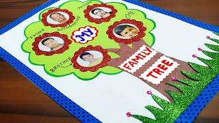 Family Tree School Project | How to Make Family Tree | Family Tree Model | Family Tree Project Idea