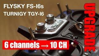 FlySky i6 upgrade mod 6ch to 10 channels. Turnigy TGY-i6 10ch How to Tutorial.