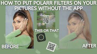 how to put polarr filters on your pictures without the app [ laptop/pc ] tutorial  || THIS OR THAT 