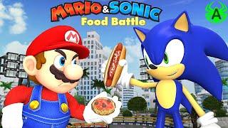 Mario VS Sonic Funny Animation: Food Battle - Nintendo