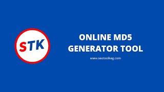 Online Md5 Generator by SEO Tool Keg