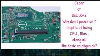 #LaptopRepair Dell laptop 3542 all volt ok but no power on why? by #Satishbhai & #Aditya11ttt