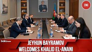 Jeyhun Bayramov met with former minister of Tourism & Antiquities Khalid El-Anani