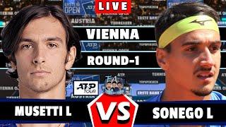 LIVE: L. Sonego vs L. Musetti • Vienna Open 2024 Round 1 #Sonego #Musetti #ViennaOpen #tennis