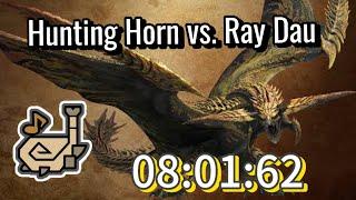 Ray Dau vs. Hunting Horn in 8:01 (no rocks) | MHWilds